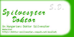 szilveszter doktor business card